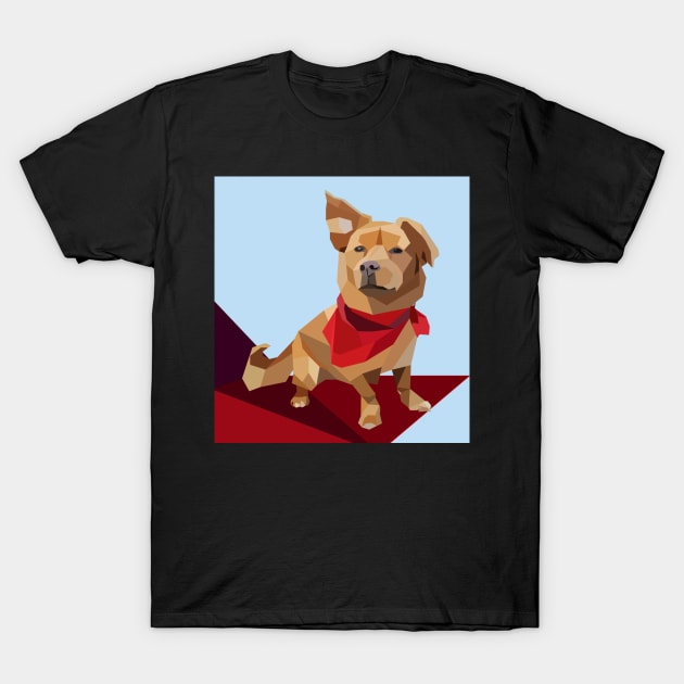 Blue Geo Dog T-Shirt by jrepkin